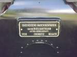 Fabrikschild der 99 731 ...  Robert Waldeck 09.08.2011