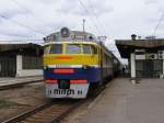 BR ER 2T ER2M-60501/ER2M-60509 mit Regionalzug 6727 Riga Pasazieru-Jelgava auf Bahnhof Riga Pasazieru am 1-5-2010.
