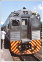 Abfertigung der Triebwagen M600 und 601 auf einer Unterwegsstation. (Archiv 02/1979)