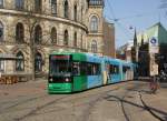 Mitten durch die Fu�g�ngerzone in Bremen verl�uft die Strecke der ...