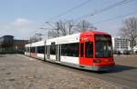 Am 13.04.2010 verl�sst eine Stra�enbahn der BSAG die Endhaltestelle der ...