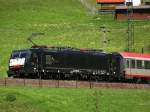 brennerbahn 189 992-1 zieht den DB-�BB EuroCity 87 durch St. Jodok. 04.06.2010