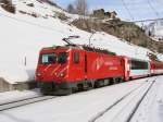 Brig-Visp-Zermatt-Bahn HGe 4/4 II 1 - Bf. Zermatt - 04-02-2010