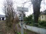 Brohltalbahn Hier ist der Aanschalter f�r den Bahn�bergang Bahnhof Brohl zum G�terbahnhof Brohl