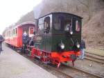 Brohltalbahn Lok Franzburg im Bahnhof Brohl am 2.4.10