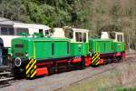 D 1 und D 2 der Brohltal-Eisenbahn-Gesellschaft als Schiebeloks am ...
