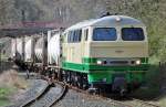 D 5 Schmalspurdiesellok der BEG mit 5 G�terwagen in ganzer ...