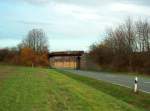 �berf�hrungsbauwerk der ehemaligen Finnebahn �ber die B176 zwischen Golzen und ...