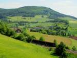 Der Bahnhof Epfenhofen und der 264 m Tal�bergang Epfenhofen auf ...