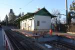 Bf. Szechenyihegy, der bergseitige Endbahnhof der budapester Zahnradbahn (BKV-Linie 60) ...