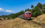 75 005 mit dem R 16104 (Dobrinishte - Septemvri) bei Gulijna Banja 3.9.23