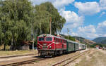 75 009 mit dem R 1661 (Septemvri - Dobrinishte) in Belitza 3.9.23