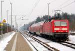 Die zweite Lok des Sandwich war am 24.01.10 143 858, ...