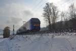 Cantus-Bahn Mal eine kleine Gegenlicht-Spielerei mit 427 507 der Cantus vom 14.02.2010 bei Wehretal Reichensachsen.