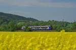 Die Cantusbahn mit 428 001 der auf den Namen Eschwege ...