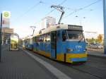 chemnitz CVAG. Nr.521 und Nr.761 fahren am 09.10.'09 gleich aus der Station Br�ckenstra�e aus