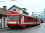 CJ 1000 mm Die CJ endet immer noch auf dem Vorplatz vom Bahnhof Glovelier.
Ausser der Zugkomposition (Bt 117 mit BDe 4/4 611)hat sich seit den 
50-er Jahren hier nichts ver�ndert. Glovelier am 28.06.10