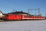 Am 12.1.12 erreicht der De 4/4 II 411 Le Noirmont. ...