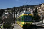 compagnie-des-transports-en-commun-de-neuchatel-et-envions--tn Bei bestem Fr�hlingswetter kommt am 19.3.2010 Litorail-Triebwagen 504 mit Steuerwagen aus Boudry kommend an der Place Pury an. Tags�ber sind die zweiteiligen Pendelz�ge auf der Linie Standard, in Spitzenzeiten kommen bis zu vierteilige Z�ge vor. 