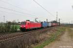 145 076-6 war mit einem Containerzug gen Stadtzentrum Hannover unterwegs ...