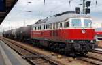 cottbus 232 329 der EWR hat am 08.05.10 den Kesslewagenzug von 155 068 �bernommen.