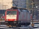 185 590-7 von Crossrail rangiert in Aachen West.  ...