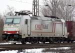 Crossrail 185 579-0 der Crossrail abgeb�gelt in Gremberg am 13.01.2010