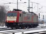 Crossrail 185 594-9 von Crossrail rangiert am 12.02.2010 in Aachen West.
