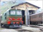 D343 1030 vor dem Deposito Locomotive in Tirano. (08.05.2010)  ...