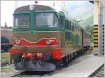 Hervorragend restaurierte Diesellok D343 1030 der Gruppo ALe883 in Tirano. ...
