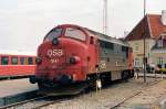 MX 1041 noch im alten Farbkleid der DSB, Skagen 08-1993