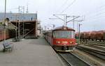 DSB ML 4903 Bahnhof Helsingør, Gleis 0, im Oktober 1985: Auf der Bahnstrecke Helsingør - Fredensborg - Hillerød,  Lille Nord  (:  der kleinen Nordbahn ), verkehrten 1984 bis 2007