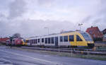 Lokalbanen (Frederiksværkbanen): Eine LINT 41-Garnitur steht am 17.
