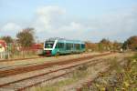 Arriva Triebzug AR 17 am 19.10.2008 bei der Ankunft in Ribe.