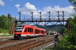 Regionalbahn aus Braunschweig bei der Einfahrt in Bad Harzburg (09.06.2012)
