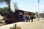 Bei der Museumsbanen Maribo-Bandholm ist noch heute die 1879 von Krauss gebaute Lokomotive Nr. 2  Kioge  im Einsatz. Die Aufnahme entstand am 6. Mai 1989.