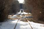 Die Eisenbahn vom Bahnhof Woyens (Vojens) nach Fliegerhorst Hadersleben (Skrydstrup) wurde von der deutschen Besatzungsmacht während des 2.