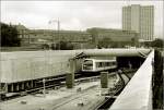 Südlich der Station Island Brygge verlässt die Metrolinie 1 den Innenstadttunnel, um dann in Hochlage bzw.