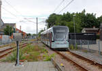 Aarhus Letbane: Der Tw 1110-1210 (Stadler Variobahn) auf der Linie L2 verlässt am 10.
