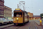 Århus / Aarhus Århus Sporveje SL 1 (Tw 6) Århus C, Østbanetorvet am 8. August 1969. - Im Hintergrund ist der Østbanegård (: Ostbahnhof) zu sehen. Dieser Bahnhof liegt an der Bahnstrecke Århus / Aarhus - Grenå / Grenaa. - Scan eines Farbnegativs. Film: Kodak Kodacolor X.