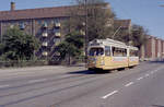 København / Kopenhagen Københavns Sporveje SL 10 (DÜWAG-GT6 874) Tagensvej im Juli 1968. - Scan von einem Farbnegativ. Film: Kodacolor X.