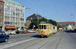 København / Kopenhagen Københavns Sporveje SL 2 (Tw 547 + Bw 15xx) København NV, Frederikssundsvej / Tomsgårdsvej im August 1968.