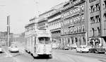 København / Kopenhagen Københavns Sporveje (KS) SL 10 (DÜWAG-GT6 871) Stadtzentrum, Holmens Kanal im September 1968.