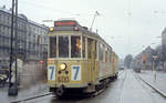 København / Kopenhagen Københavns Sporveje SL 7 (Tw 600 + Bw 15xx) København K, Nørre Voldgade / Frederiksborggade / Nørreport Station am 20. November 1968. - Scan eines Farbnegativs. Film: Kodak Kodacolor X.