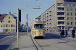 København / Kopenhagen Københavns Sporveje SL 2 (DÜWAG-GT6 821) København K, Christianshavn, Torvegade / Christianshavns Torv (torv: Markt) am 1. März 1969. - Scan eines Farbnegativs. Film: Kodak Kodacolor X.