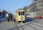 København / Kopenhagen Københavns Sporveje SL 16 (Tw 553 + Bw 15xx) København K, Stadtzentrum, Nørre Voldgade am 21. März 1969. - Scan eines Farbnegativs. Film: Kodak Kodacolor X.