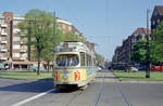 København / Kopenhagen Københavns Sporveje SL 2 (DÜWAG/Kiepe-GT6 837) København S, Amagerbro, Christmas Møllers Plads / Vermlandsgade am 23. Mai 1969. - Scan eines Farbnegativs. Film: Kodak Kodacolor X.