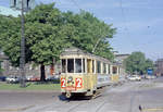 København / Kopenhagen Københavns Sporveje SL 2 (E-Zug; Tw 515 + Bw 1556) København K, Slotsholmen, Børsgade / Christiansborg Slotsplads / Holmens Bro am 6. Juni 1969. - Scan eines Farbnegativs. Film: Kodak Kodacolor X.