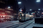 København / Kopenhagen Københavns Sporveje (KS) SL 16 (Tw 524 + Bw 15xx) København K, Nørre Voldgade / Jarmers Plads im Dezember 1969. - Scan eines Diapositivs. Film: Agfa CT18.
