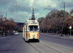 København / Kopenhagen Københavns Sporveje (KS) SL 2 (DÜWAG/Kiepe-GT6 844) Christianhavn, Torvegade / Christianshavns Vold (: Wall) im Oktober 1969.